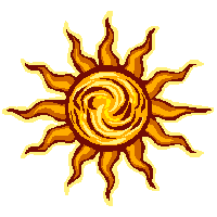 Bright Sun — This majestic badge shines and shimmers as it radiates with warmth.